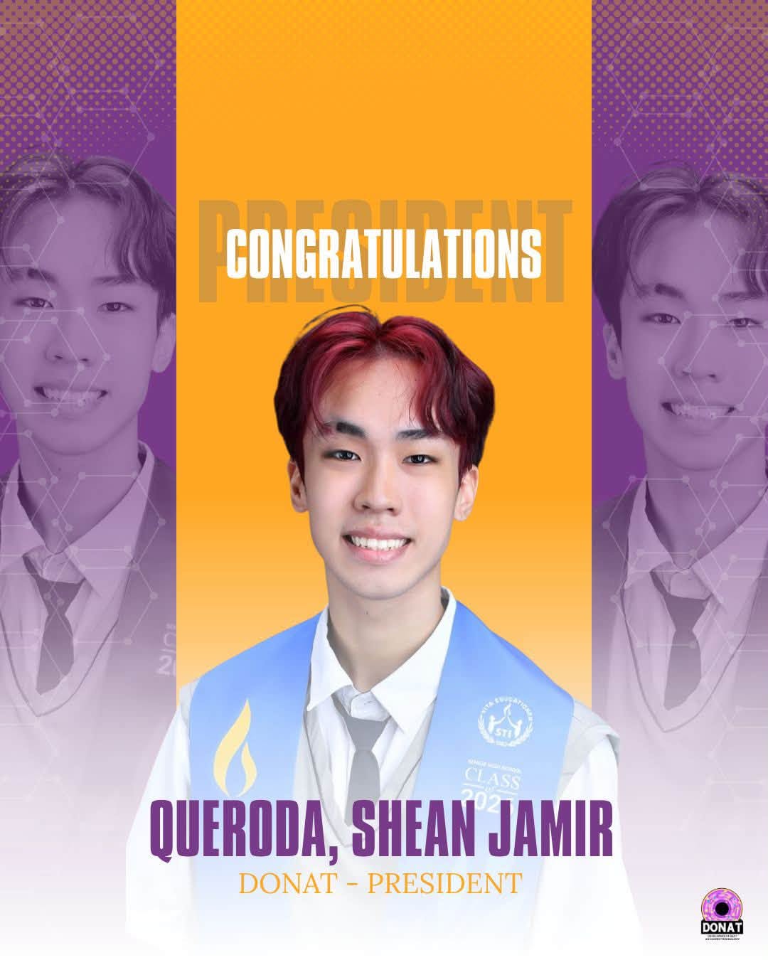 Shean Jamir Queroda, DONAT President in 2024-2026